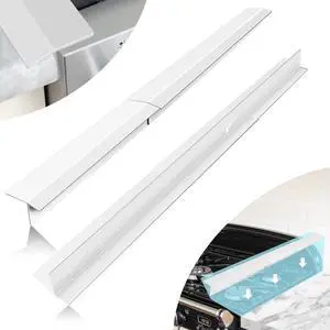 16.5"-33" Stove Gap Covers Stainless Steel 2PCS, Stove Gap Filler, White | Oven Side Gap Filler, Kitchen Range Trim Kit, Stove Gap Guard Between Stove and Counter, Heat Resistant & Effectively Protect 16.5"-33" Stove Gap Covers Stainless Steel 2PCS, Stove Gap Filler, White | Oven Side Gap Filler, Kitchen Range Trim Kit, Stove Gap Guard Between Stove and Counter, Heat Resistant & Effectively Protect