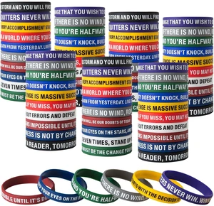100 Pcs Motivational Silicone Wristbands Inspirational Bracelets 20 Styles For Fitness Sports & Team Building, Perfect Encouragement Gifts For Men Women And Students 100 Pcs Motivational Silicone Wristbands Inspirational Bracelets 20 Styles For Fitness Sports & Team Building, Perfect Encouragement Gifts For Men Women And Students