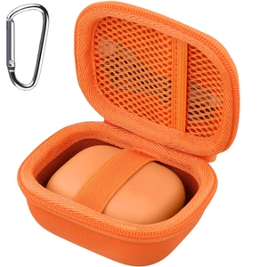 Hard Case for Beats Powerbeats Pro 2 with Carabiner Clip, Orange Travel Storage, Space For Earbuds And Accessories, Soft Lining, Protective Exterior Hard Case for Beats Powerbeats Pro 2 with Carabiner Clip, Orange Travel Storage, Space For Earbuds And Accessories, Soft Lining, Protective Exterior