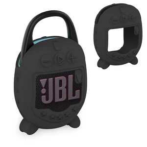 Silicone Cover Case for JBL Clip 5 Portable Bluetooth Speaker, Black Protective Soft Skin for Clip 5 Speaker Holder Accessories, Portable Stand Up Case, Shockproof and Anti-Scratch Cover Silicone Cover Case for JBL Clip 5 Portable Bluetooth Speaker, Black Protective Soft Skin for Clip 5 Speaker Holder Accessories, Portable Stand Up Case, Shockproof and Anti-Scratch Cover
