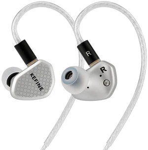KEFINE Klean in-Ear Monitors, IEMs for Gaming, 10mm DLC Diaphragm Dynamic Driver Earphones, Dual-Cavity IEMs with Silver-Plated Copper Cable, 3.5mm Wired Earbuds (Silver, No Mic 3.5mm) KEFINE Klean in-Ear Monitors, IEMs for Gaming, 10mm DLC Diaphragm Dynamic Driver Earphones, Dual-Cavity IEMs with Silver-Plated Copper Cable, 3.5mm Wired Earbuds (Silver, No Mic 3.5mm)