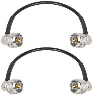 CB Coax Cable - 2PCS 1FT RG58 PL-259 UHF Male to Male Right Angle Coaxial Cable Low Loss Cb Antenna Cable Jumper Cable for CB Radio, HAM Radio, Antenna Analyzer, SWR Meter CB Coax Cable - 2PCS 1FT RG58 PL-259 UHF Male to Male Right Angle Coaxial Cable Low Loss Cb Antenna Cable Jumper Cable for CB Radio, HAM Radio, Antenna Analyzer, SWR Meter