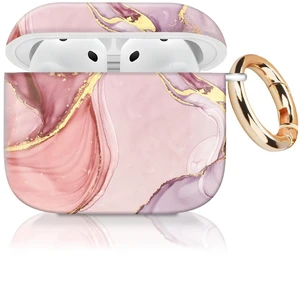 Case Cover Compatible with AirPod 4th Generation 2024, Shockproof for Women & Girls with Golden Round Buckle Protective, Anti-Drop Design(Cute Pink Marble) Case Cover Compatible with AirPod 4th Generation 2024, Shockproof for Women & Girls with Golden Round Buckle Protective, Anti-Drop Design(Cute Pink Marble)
