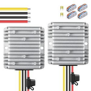 20A 240W Golf Cart 36V 48V to 12V Converter Voltage Reducer, 2 Pack DC to DC Buck Converter, 12 Volt Voltage Regulator for Golf Cart RV Audio LED Strip Light, Universal Power Stabilizer 20A 240W Golf Cart 36V 48V to 12V Converter Voltage Reducer, 2 Pack DC to DC Buck Converter, 12 Volt Voltage Regulator for Golf Cart RV Audio LED Strip Light, Universal Power Stabilizer