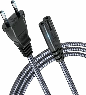 European Power Cord, EU 2- Slot Power Cable Europlug (IEC-320-C7 to CEE 7/16) Nylon Braided Figure 8 Power Cable with VDE for European Travel Work on TV, PS3/PS4/PS5,One S/X, Laptop -10ft European Power Cord, EU 2- Slot Power Cable Europlug (IEC-320-C7 to CEE 7/16) Nylon Braided Figure 8 Power Cable with VDE for European Travel Work on TV, PS3/PS4/PS5,One S/X, Laptop -10ft