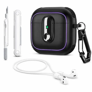 Case for AirPods Pro 3 (2025), Secure Lock Rugged Protective Cover, Compatible with MagSafe Wireless Charging, with Carabiner, Cleaning Brush & Anti-Loss Lanyard (Black) Case for AirPods Pro 3 (2025), Secure Lock Rugged Protective Cover, Compatible with MagSafe Wireless Charging, with Carabiner, Cleaning Brush & Anti-Loss Lanyard (Black)