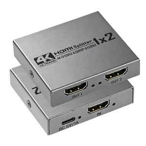 2026 Upgraded 4K@60Hz HDMI 2.0 Splitter 1 in 2 Out, 4K HDMI Splitter Duplicate Only, Support 18Gbps HDCP2.2 HDR 3D Dolby Vision, Compatible with TV Box, PS5, DVD Player 2026 Upgraded 4K@60Hz HDMI 2.0 Splitter 1 in 2 Out, 4K HDMI Splitter Duplicate Only, Support 18Gbps HDCP2.2 HDR 3D Dolby Vision, Compatible with TV Box, PS5, DVD Player