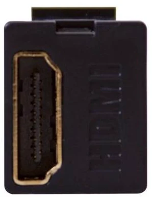 Feed Through, QuickPort HDMI Connector, 40834-E, Black Feed Through, QuickPort HDMI Connector, 40834-E, Black