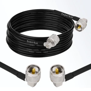 CB Coax Cable 15FT RG58 PL-259 UHF Male to Male Right Angle Coaxial Cable Low Loss Cb Antenna Jumper for Outdoors HAM Radio, Antenna Analyzer, SWR Meter CB Coax Cable 15FT RG58 PL-259 UHF Male to Male Right Angle Coaxial Cable Low Loss Cb Antenna Jumper for Outdoors HAM Radio, Antenna Analyzer, SWR Meter
