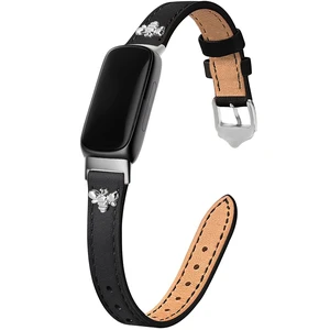 Slim Leather Bands Compatible With Fitbit Inspire 3 Bands Charms, Feminine,Design with Bee,for fitbit inspire 3 Slim Leather Bands Compatible With Fitbit Inspire 3 Bands Charms, Feminine,Design with Bee,for fitbit inspire 3