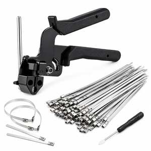 Cable Tie Gun Kit with 200Pcs 304 Stainless Steel Zip Ties for Fence Repair 3 mixed sizes:50Pcs7.8",50Pcs9.8",100Pcs11.8".For chicken coop,chain link fence and exhaust wrap repair Cable Tie Gun Kit with 200Pcs 304 Stainless Steel Zip Ties for Fence Repair 3 mixed sizes:50Pcs7.8",50Pcs9.8",100Pcs11.8".For chicken coop,chain link fence and exhaust wrap repair