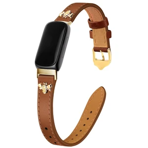 Slim Leather Bands Compatible With Fitbit Inspire 3 Bands Charms, Feminine,Design with Bee,for fitbit inspire 3 Slim Leather Bands Compatible With Fitbit Inspire 3 Bands Charms, Feminine,Design with Bee,for fitbit inspire 3