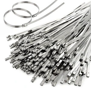 300Pcs 12IN Metal Zip Ties, 304 Stainless Steel Cable Ties 198lbs Tensile Strength, Self-locking Cable Ties for Exhaust Wrap 300Pcs 12IN Metal Zip Ties, 304 Stainless Steel Cable Ties 198lbs Tensile Strength, Self-locking Cable Ties for Exhaust Wrap