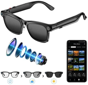 13MP AI Smart Glasses with Camera, Photo, Video,Open-Ear Audio 13MP Photos, Hands-Free Video, AI Assistant, Real-Time Translation, Object & Landmark Recognition, Open-Ear Audio & Calls 13MP AI Smart Glasses with Camera, Photo, Video,Open-Ear Audio 13MP Photos, Hands-Free Video, AI Assistant, Real-Time Translation, Object & Landmark Recognition, Open-Ear Audio & Calls
