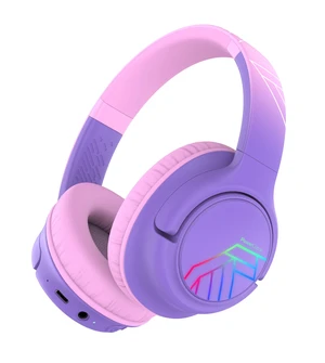Kids Headphones Wireless, 74/85/94dB Volume Limit, 45H Playtime LED Lights, Bluetooth Kids Headphones Over Ear, Foldable with Microphone, Sharing Function for iPad/Travel/Tablet/PC Kids Headphones Wireless, 74/85/94dB Volume Limit, 45H Playtime LED Lights, Bluetooth Kids Headphones Over Ear, Foldable with Microphone, Sharing Function for iPad/Travel/Tablet/PC