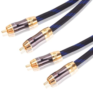 Dual 2RCA Male to 2RCA Male Stereo Audio Cable, Double-Shielded (OD 8.0mm), for Amplifiers, AV Receivers, Hi-Fi System (8 Feet) Dual 2RCA Male to 2RCA Male Stereo Audio Cable, Double-Shielded (OD 8.0mm), for Amplifiers, AV Receivers, Hi-Fi System (8 Feet)