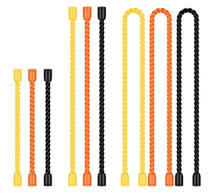 9PCS 4/6/12 Inch Silicone Cable Ties, Reusable Rubber Twist Ties Set Flexible Silicone, Bendable and Reusable; Strong Grip; for Cord Organizer, Cable Management, Home, Office, Travel 9PCS 4/6/12 Inch Silicone Cable Ties, Reusable Rubber Twist Ties Set Flexible Silicone, Bendable and Reusable; Strong Grip; for Cord Organizer, Cable Management, Home, Office, Travel