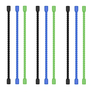 9PCS 6 Inch Silicone Cable Ties, Reusable Bendable Rubber Twist Ties Flexible Silicone, Bendable and Reusable; Strong Grip; for Cord Organizer, Cable Management, Home, Office, Travel 9PCS 6 Inch Silicone Cable Ties, Reusable Bendable Rubber Twist Ties Flexible Silicone, Bendable and Reusable; Strong Grip; for Cord Organizer, Cable Management, Home, Office, Travel