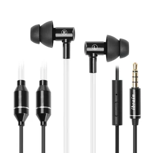 Air Tube Headphones EMF Free Airtube Earbuds Wired Air Tube Headset with Microphone in Ear Airtube Earphones Noise Cancelling for Safe Listening - Black Air Tube Headphones EMF Free Airtube Earbuds Wired Air Tube Headset with Microphone in Ear Airtube Earphones Noise Cancelling for Safe Listening - Black