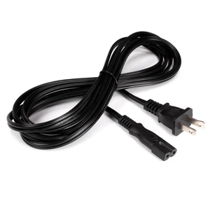 Polarized 2-Prong Power Cord 8 FT - AC Power Supply Cable With Square/Round Plug for Satellite, CATV, Game Systems, & More - NEMA 1-15P to C7 C8 / IEC 320 - 8 Feet (2.4 Meters), Black Polarized 2-Prong Power Cord 8 FT - AC Power Supply Cable With Square/Round Plug for Satellite, CATV, Game Systems, & More - NEMA 1-15P to C7 C8 / IEC 320 - 8 Feet (2.4 Meters), Black