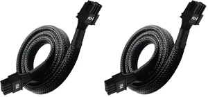 8 Pin PCIe Cable for Seasonic PSUs, PCIe 8 Pin Male to PCIe (6+2) Male Power Adapter Sleeved 25-inch (63cm) (Pack of 2) 8 Pin PCIe Cable for Seasonic PSUs, PCIe 8 Pin Male to PCIe (6+2) Male Power Adapter Sleeved 25-inch (63cm) (Pack of 2)