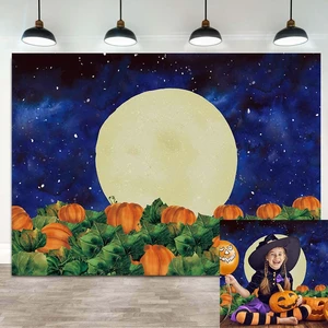 Fall Halloween Backdrop for Photography Full Moon Night Pumpkin Background Pumpkin Patch Banner for Kids Baby Shower Birthday Party Cake Table Banner Studio Photography Props Fall Halloween Backdrop for Photography Full Moon Night Pumpkin Background Pumpkin Patch Banner for Kids Baby Shower Birthday Party Cake Table Banner Studio Photography Props
