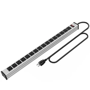Long Heavy Duty 16 Outlets Metal Socket Power Strip,6Ft Extension Cord with Circuit Breaker, Mounting Brackets Included, Workshop/Industrial use, ETL Certified Long Heavy Duty 16 Outlets Metal Socket Power Strip,6Ft Extension Cord with Circuit Breaker, Mounting Brackets Included, Workshop/Industrial use, ETL Certified
