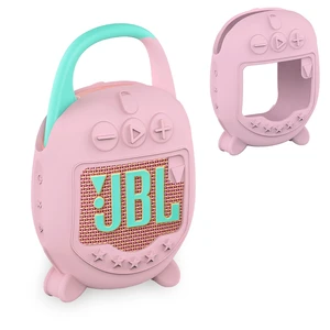 Silicone Cover Case for JBL Clip 5 Portable Bluetooth Speaker, Pink Protective Soft Skin for Clip 5 Speaker Holder Accessories, Portable Stand Up Case, Shockproof and Anti-Scratch Cover Silicone Cover Case for JBL Clip 5 Portable Bluetooth Speaker, Pink Protective Soft Skin for Clip 5 Speaker Holder Accessories, Portable Stand Up Case, Shockproof and Anti-Scratch Cover