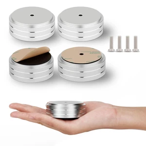 Audio Isolation Feet Aluminum Load 400KG Amplifier Feet 58 * 22MM(4Pcs) Turntable Isolation Pad with Adhesives/Screw for Audio,Speakers,Subwoofers, Turntable,Amplifier,DAC(Silver) Audio Isolation Feet Aluminum Load 400KG Amplifier Feet 58 * 22MM(4Pcs) Turntable Isolation Pad with Adhesives/Screw for Audio,Speakers,Subwoofers, Turntable,Amplifier,DAC(Silver)