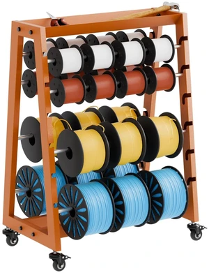 8-Rod Wire Spool Rack with Tool Tray, Heavy Duty 400LB Cable Dispenser 360° Locking Casters, Wire Holder Organizer, for Electrical, Industrial & Retail Use 8-Rod Wire Spool Rack with Tool Tray, Heavy Duty 400LB Cable Dispenser 360° Locking Casters, Wire Holder Organizer, for Electrical, Industrial & Retail Use