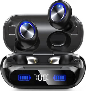 Bluetooth Earbuds Wireless 200Hrs Playback, IPX7 Waterproof, Noise Canceling LED Power Display Earphones with Charging Case, in-Ear, Headphones with Mic for Phone Smart TV Laptop Computer Android iOS Bluetooth Earbuds Wireless 200Hrs Playback, IPX7 Waterproof, Noise Canceling LED Power Display Earphones with Charging Case, in-Ear, Headphones with Mic for Phone Smart TV Laptop Computer Android iOS