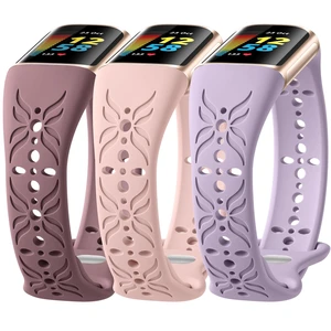 Slim Engraved Band Compatible for Fitbit Charge 6/Charge 5 Bands Women Men, Elegant Hollow-out Pattern Bracelet Strap Loops Wristbands for Fitbit Charge 5/Charge 6 Fitness Tracker Accessories Slim Engraved Band Compatible for Fitbit Charge 6/Charge 5 Bands Women Men, Elegant Hollow-out Pattern Bracelet Strap Loops Wristbands for Fitbit Charge 5/Charge 6 Fitness Tracker Accessories