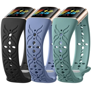 Slim Engraved Band Compatible for Fitbit Charge 6/Charge 5 Bands Women Men, Elegant Hollow-out Pattern Bracelet Strap Loops Wristbands for Fitbit Charge 5/Charge 6 Fitness Tracker Accessories Slim Engraved Band Compatible for Fitbit Charge 6/Charge 5 Bands Women Men, Elegant Hollow-out Pattern Bracelet Strap Loops Wristbands for Fitbit Charge 5/Charge 6 Fitness Tracker Accessories
