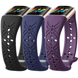 Slim Engraved Band Compatible for Fitbit Charge 6/Charge 5 Bands Women Men, Elegant Hollow-out Pattern Bracelet Strap Loops Wristbands for Fitbit Charge 5/Charge 6 Fitness Tracker Accessories Slim Engraved Band Compatible for Fitbit Charge 6/Charge 5 Bands Women Men, Elegant Hollow-out Pattern Bracelet Strap Loops Wristbands for Fitbit Charge 5/Charge 6 Fitness Tracker Accessories