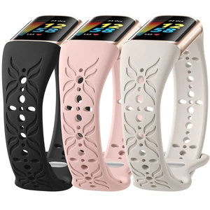 Slim Engraved Band Compatible for Fitbit Charge 6/Charge 5 Bands Women Men, Elegant Hollow-out Pattern Bracelet Strap Loops Wristbands for Fitbit Charge 5/Charge 6 Fitness Tracker Accessories Slim Engraved Band Compatible for Fitbit Charge 6/Charge 5 Bands Women Men, Elegant Hollow-out Pattern Bracelet Strap Loops Wristbands for Fitbit Charge 5/Charge 6 Fitness Tracker Accessories
