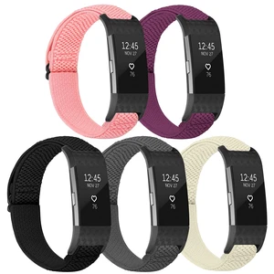 Elastic Bands Compatible with Fitbit Charge 2 Band, Adjustable Stretchy Soft Nylon Solo Loop Replacement Strap for Fitbit Charge 2 Women Men Elastic Bands Compatible with Fitbit Charge 2 Band, Adjustable Stretchy Soft Nylon Solo Loop Replacement Strap for Fitbit Charge 2 Women Men