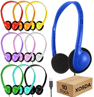 10 Pack Bulk Type C Headphones for Classroom School Students Kids, Multi Color USB C Wired Class Set Headphones for Children Toddler Boys Girls Teen Adults (LS857C,10 Mixed) 10 Pack Bulk Type C Headphones for Classroom School Students Kids, Multi Color USB C Wired Class Set Headphones for Children Toddler Boys Girls Teen Adults (LS857C,10 Mixed)