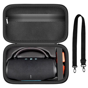 Hard Travel Case for JBL Charge 6 Speaker with Shoulder Strap Fixed tray, elastic strap and zippered mesh pocket organize the speaker, charger and cables, Black, Case Only Hard Travel Case for JBL Charge 6 Speaker with Shoulder Strap Fixed tray, elastic strap and zippered mesh pocket organize the speaker, charger and cables, Black, Case Only