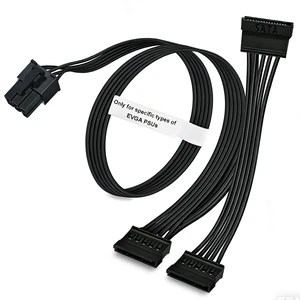 SATA Power Cable 6 Pin to 3X SATA for EVGA Supernova PSUs (G1/G2/G3/GS/GA/GM/B2/P2/T2), Not Compatible with GQ Series & 1000PS/850GS/1050GS, 20-in(50cm) SATA Power Cable 6 Pin to 3X SATA for EVGA Supernova PSUs (G1/G2/G3/GS/GA/GM/B2/P2/T2), Not Compatible with GQ Series & 1000PS/850GS/1050GS, 20-in(50cm)