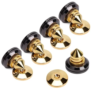 Adjustable Speaker Isolation Spikes, 4 Pack Speaker Isolation Feet Anti Vibration Audio Feet for Subwoofer, Turntable, Amplifier, Speaker Stands & Home Audio Equipment Reduced Resonance Adjustable Speaker Isolation Spikes, 4 Pack Speaker Isolation Feet Anti Vibration Audio Feet for Subwoofer, Turntable, Amplifier, Speaker Stands & Home Audio Equipment Reduced Resonance