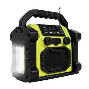Outdoor Radios Waterproof Jobsite Speaker, 30W IPX 66 8000mAh Battery, Cell Phone Charging, Portable with LED Lights, Portable FM Clock Radio for Outdoor/Work/Garage (Green) Outdoor Radios Waterproof Jobsite Speaker, 30W IPX 66 8000mAh Battery, Cell Phone Charging, Portable with LED Lights, Portable FM Clock Radio for Outdoor/Work/Garage (Green)