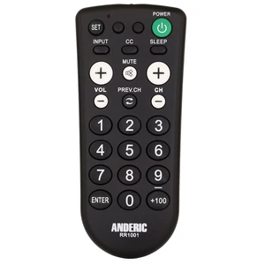 RR1001 Simple TV Universal Remote - Works All Brands Great for Hotels and Hospitality Rooms - Simple Universal Remote RR1001 Simple TV Universal Remote - Works All Brands Great for Hotels and Hospitality Rooms - Simple Universal Remote