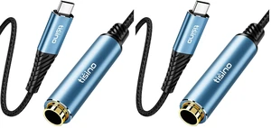 USB C to 1/4" Headphone Adapter-20cm, 384kHz/32bit USB C to 6.35mm TRS Stereo Jack Adapter Cable for Samrtphone, Laptop, Amplifiers, Mixers, Home Theater, 6.35mm Headphones-20cm (Pack of 2) USB C to 1/4" Headphone Adapter-20cm, 384kHz/32bit USB C to 6.35mm TRS Stereo Jack Adapter Cable for Samrtphone, Laptop, Amplifiers, Mixers, Home Theater, 6.35mm Headphones-20cm (Pack of 2)