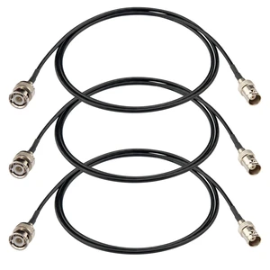 3-Pack BNC Male to Female Extension 3ft RG174 50 Ohm For scanner, wireless microphone receiver, broadcast video, camera, ham radio 3-Pack BNC Male to Female Extension 3ft RG174 50 Ohm For scanner, wireless microphone receiver, broadcast video, camera, ham radio