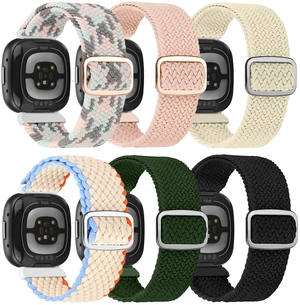 6 Packs Elastic Nylon Bands Compatible with Fitbit Versa 4 / Fitbit Sense 2 / Fitbit Versa 3 / Fitbit Sense, Adjustable Nylon Replacement Straps Wristband for Fitbit Versa 3/4 for Women Men 6 Packs Elastic Nylon Bands Compatible with Fitbit Versa 4 / Fitbit Sense 2 / Fitbit Versa 3 / Fitbit Sense, Adjustable Nylon Replacement Straps Wristband for Fitbit Versa 3/4 for Women Men