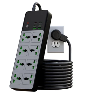 8 Outlet Power Strip with 2 USB-A & 4 USB-C Ports, 35W PD Fast Charging, 6FT 45° Flat Plug Extension Cord, Wide Spacing AC Outlets, 110-265V 3000W, for Home Office Travel 8 Outlet Power Strip with 2 USB-A & 4 USB-C Ports, 35W PD Fast Charging, 6FT 45° Flat Plug Extension Cord, Wide Spacing AC Outlets, 110-265V 3000W, for Home Office Travel