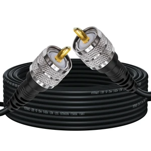 CB Coax Cable 15FT, L200 Coaxial Cable with PL259 Connectors 50 Ohm (LMR200 Equivalent), Low Loss & Flexible & Durable - 50 Ohm, for CB Ham Radio Antenna HF/VHF CB Coax Cable 15FT, L200 Coaxial Cable with PL259 Connectors 50 Ohm (LMR200 Equivalent), Low Loss & Flexible & Durable - 50 Ohm, for CB Ham Radio Antenna HF/VHF