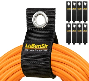 9 Pack Extension Cord Holder, 17-Inch for Garage Organization Extension Cord Storage Straps for Garden Hose Storage and Garage Wall Organization 9 Pack Extension Cord Holder, 17-Inch for Garage Organization Extension Cord Storage Straps for Garden Hose Storage and Garage Wall Organization