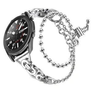 Compatible with Garmin Vivoacitve 5/6/3, Forerunner 55/165/165 Music,Venu SQ 2 Band for Women,Metal Classic Bling Replacement Luxury Jewelry Wristband Bracelet Strap Compatible with Garmin Vivoacitve 5/6/3, Forerunner 55/165/165 Music,Venu SQ 2 Band for Women,Metal Classic Bling Replacement Luxury Jewelry Wristband Bracelet Strap