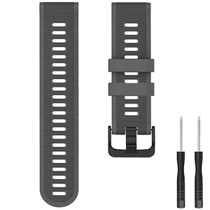Waterproof Band Compatible with Forerunner 945/935 Watch Band Soft Silicone Breathable Sports Adjustable Replacement Wristbands for Women Men, Grey Waterproof Band Compatible with Forerunner 945/935 Watch Band Soft Silicone Breathable Sports Adjustable Replacement Wristbands for Women Men, Grey